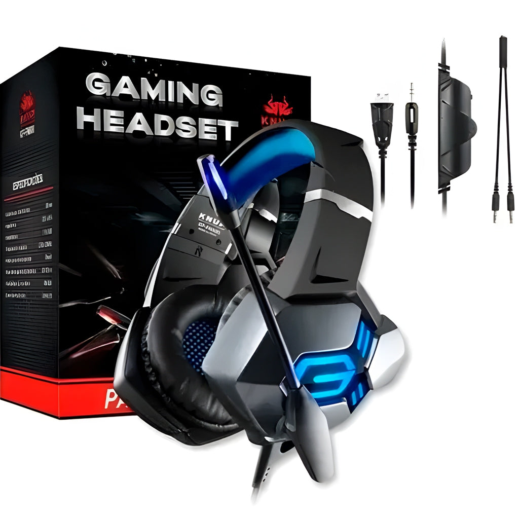 Headset Gamer Para Pc/ps4/xbox Cor Vermelho Cor Da Luz Azul / Vermelho