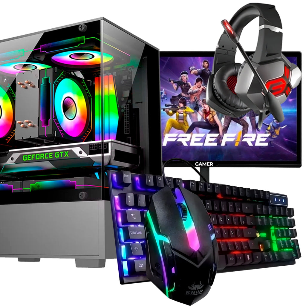 Pc Desktop Fácil Gamer I5 8gb Geforce Placa de video 1GB Wifi Ssd 240gb Hdmi