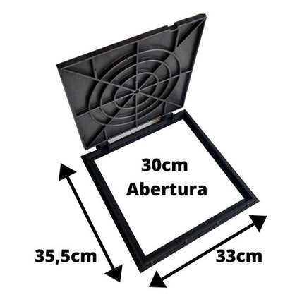 Tampa De Esgoto 30x30cm Caixa De Passagem Polipropileno Pvc