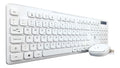 Kit De Teclado E Mouse S/fio Wireless Branco Abnt2