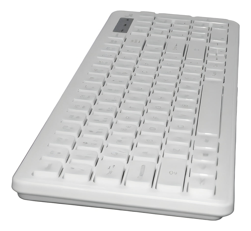 Kit De Teclado E Mouse S/fio Wireless Branco Abnt2