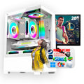 Computador PC Gamer Branco Intel Core i5 3.4Ghz Placa GeForce 2GB / 16GB RAM / SSD 1TB / Monitor 19"