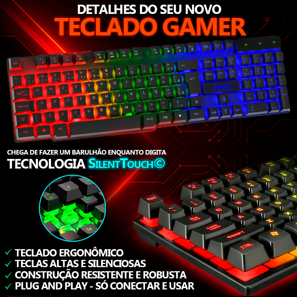 Computador Gamer Intel Core I7, RX 580 8GB, 16GB Memória RAM, SSD 480GB + Monitor 19