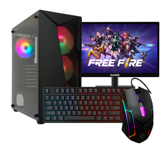 Cpu Gamer Barato I5 8gb Ssd 240gb Wifi + Fonte + Gt 610 + Monitor 15"