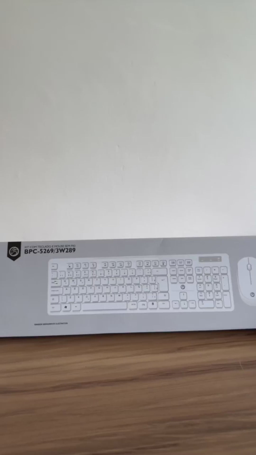 Kit De Teclado E Mouse S/fio Wireless Branco Abnt2