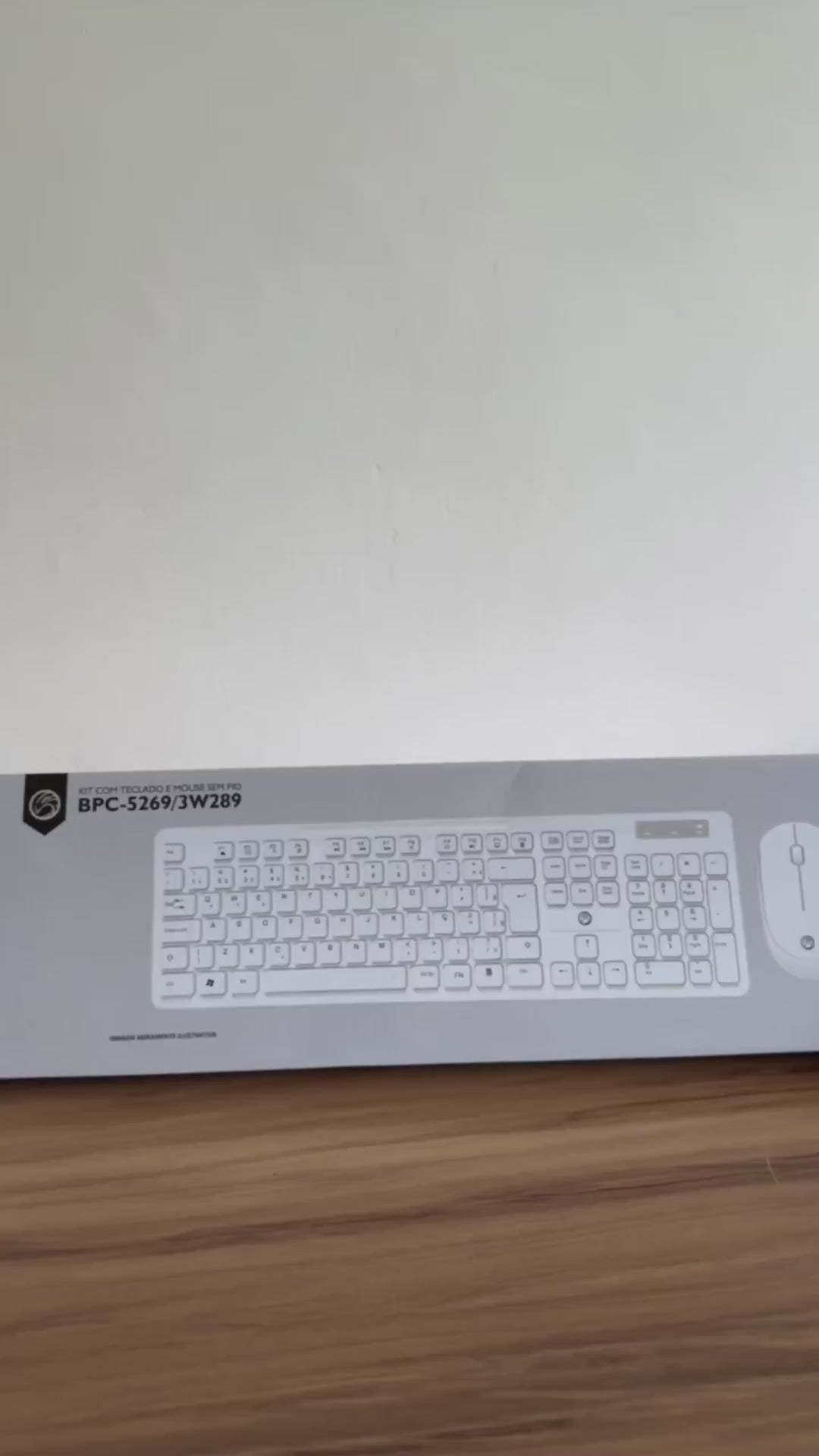 Kit De Teclado E Mouse S/fio Wireless Branco Abnt2